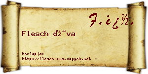 Flesch Éva névjegykártya